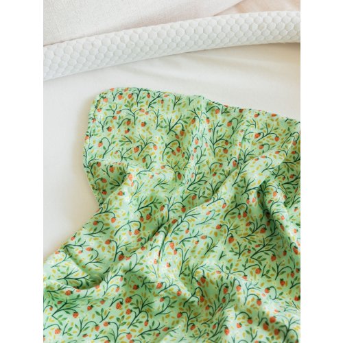 Strawberry Meadow Baby Burp Cloths – Muslin Set of 2 - 1canoe2