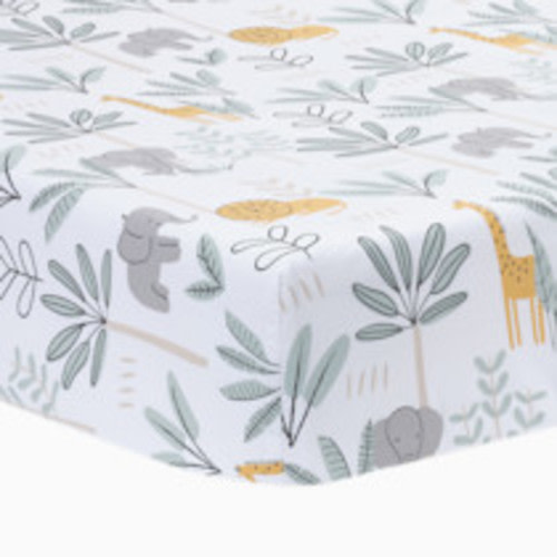 Lambs & Ivy Cotton Fitted Crib Sheet - Jungle Adventure