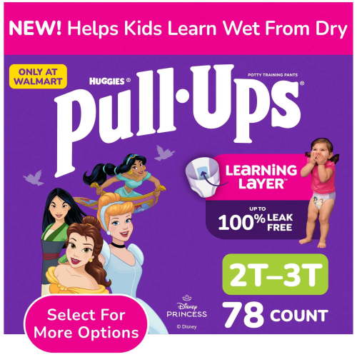 Pull-Ups Girls' Potty Training Pants, 2T-3T (16-34 lbs), 78 Count (Select for More)