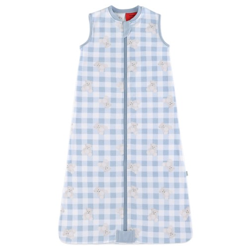 Bilbi Organic Sleeping Bag 1.0 Tog Teddy Blue Size 24-36 Months