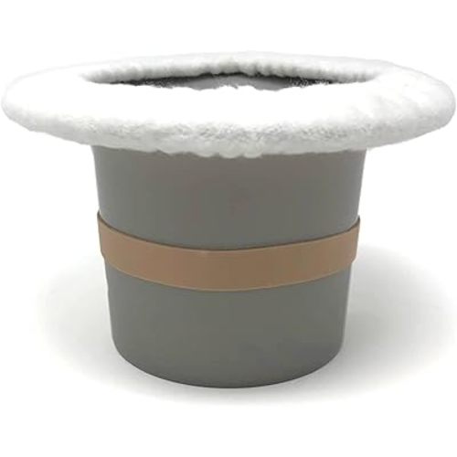 Top Hat Potty for Newborn Infant Potty Training | Elimination Communication | Includes 100% Cotton Undyed Fleece Cozy | Anti-Slip Rubber Band | for EC Baby Potty Training (Grey)