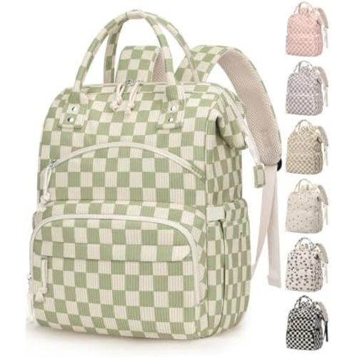 Corduroy Diaper Backpack for Mom,Travel Baby Diaper Bag for Grirls&Boys