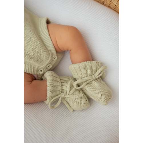 Knitted Booties | Matcha