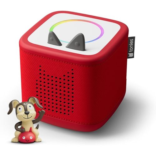 Toniebox 2 Audio Player Starter Set for Kids 1+, Sunset Red