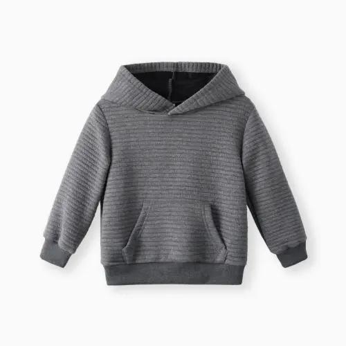 PatPat Toddler Girl Clothes Baby Cute Hoodies Girl Sweatshirt Boy Pullover Outfits Long Sleeves Top with Pocket, Gray, 18-24M