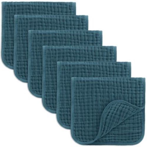 Muslin Burp Cloths Large 100% Cotton by Comfy Cubs (Multicolor, Pack of 6)
