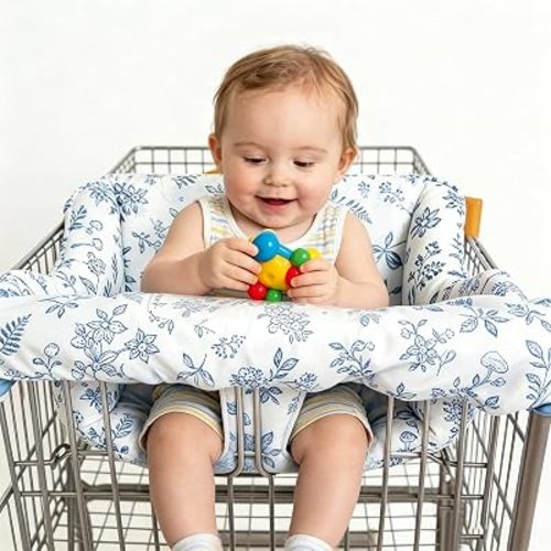 Shopping Cart Cover & High Chair Cover, Baby Car Seat Cover, Toddler Chair, Multi-Color Farmers Market, Cart Cover for Babies. (Simple Rabbit)