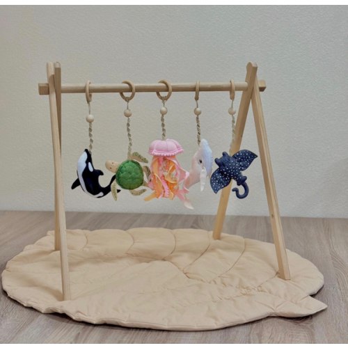 Play gym hanging toys, Felt Montessori toys, Baby shower and newborn gift, Montessori play gym, Pregnancy gift, Toddler activity centre toys