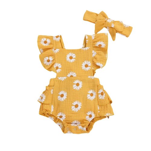 Daisy Back Bow Onesie – The Ollie Bee