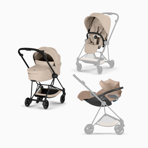 Cybex MIOS + CLOUD T + MIOS Fold Lux Travel System Bundle - Cozy Beige