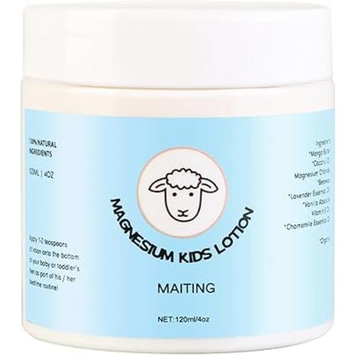 Magnesium Lotion for Kids,4oz Magnesium Lotion for Sleep,Topical Magnesium Cream Helps Kids Stay Calm During The Night and at Bedtime,Soothing Relief & Relaxation