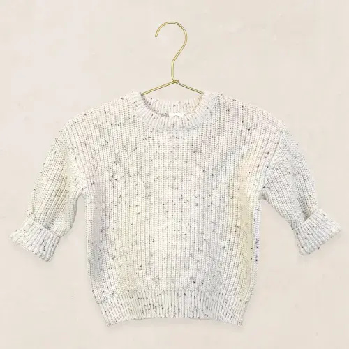 Knit Chunky Sweater - Cream Speckle