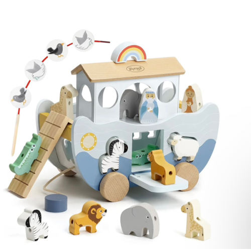 Wooden Noah's Ark Toy for Montessori Learning - Joyreal