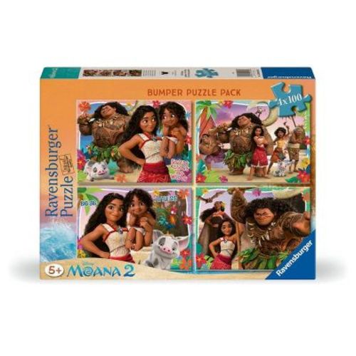 Ravensburger Disney Moana 2 4x100pc Jigsaw Puzzle Set