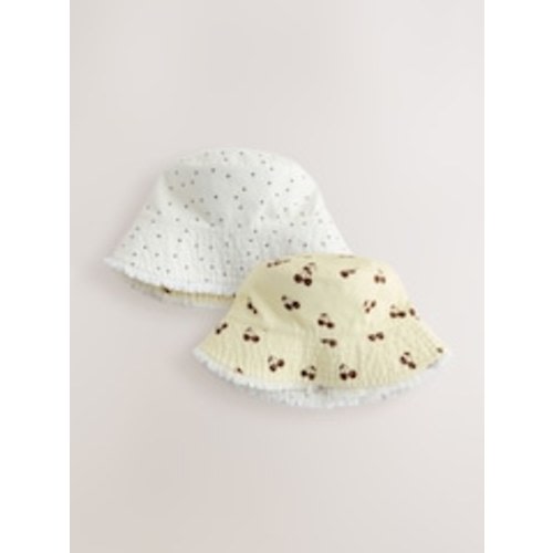 Buy Yellow/Cream Cherry Reversible Bucket Hat (3mths-16yrs) from Next USA