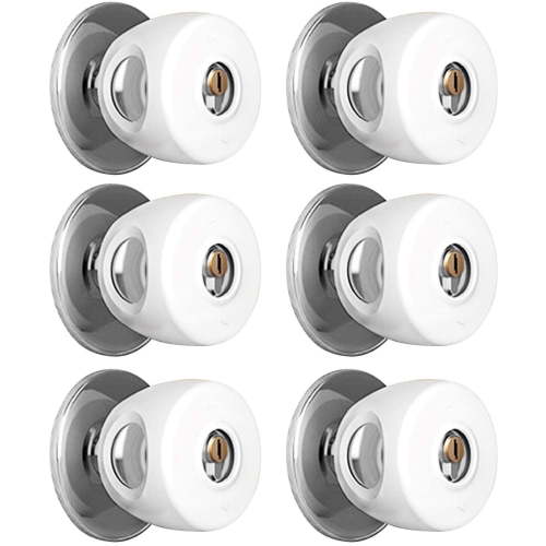 FGLHS 6 Pack Child Safety Door Knob Cover Baby Doorknob Handle Cover, Kids Proof Door Knob Covers Lockable Design for Home Bedroom Living room