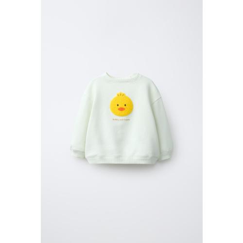 EMBROIDERED CHICK SWEATSHIRT - Light green | ZARA United States