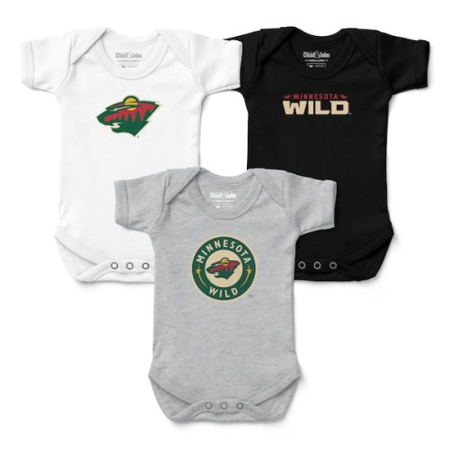 Infant Minnesota Wild Chad & Jake Three-Pack Bodysuit Set