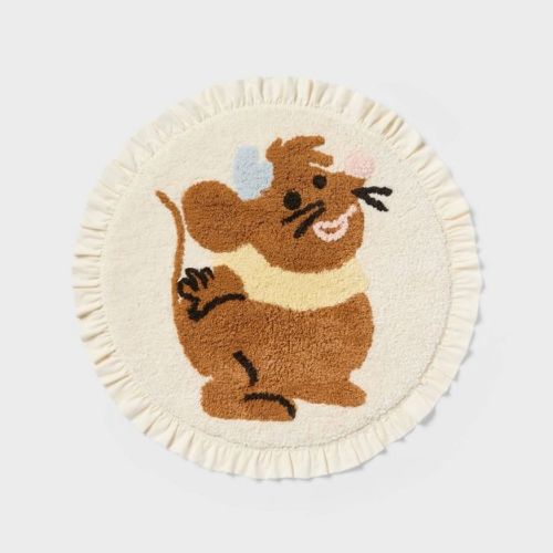 28" Round Gus Gus Ruffle Edge Kids' Bath Rug - The Disney Collection by Pillowfort™