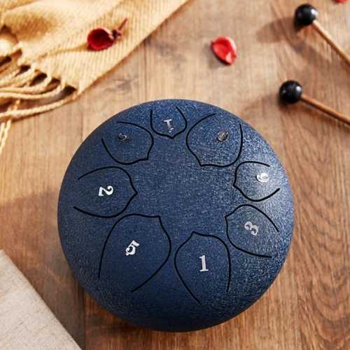 6” Steel Tongue Drum Kit – Handpan Percussion for Meditation, Yoga, Relaxation, Sound Healing, Unique Gift