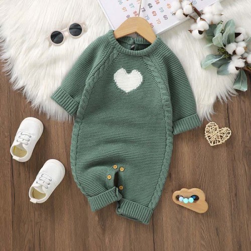 Baby Heart Knit Romper