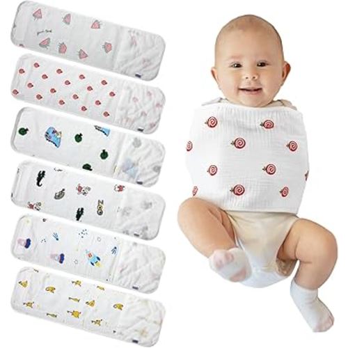 6 Pcs Newborn Snuggle Strap Adjustable Arms Swaddle Band Baby Belly Band Arms Safe Swaddle Sleep Wrap Blanket for Newborn Infant Boy Girls (Cute Classic Style)