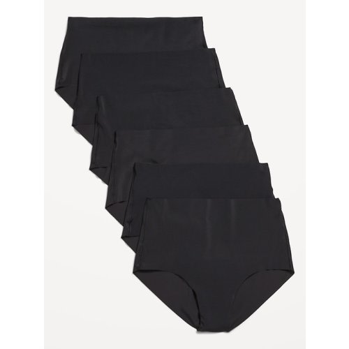 High-Waisted No-Show Brief Underwear 6-Pack
