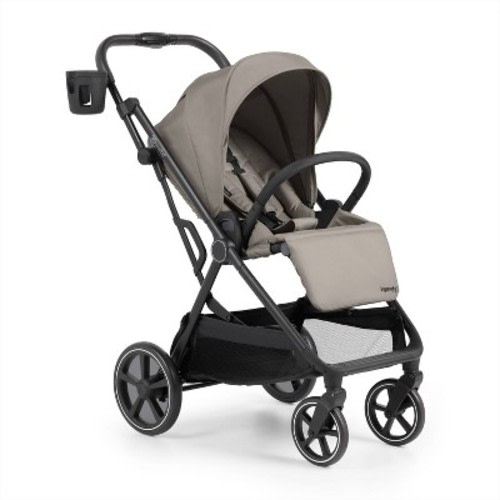 Ingenuity 3D Suite Full-Size Stroller, Reversible Seat, One-Hand Fold, Car Seat Compatible - Beige: 5-Point Harness, 50 lbs Capacity, Metal Frame