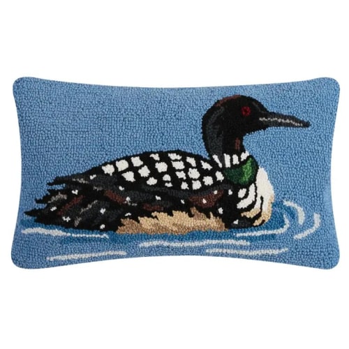Loon Hooked Pillow