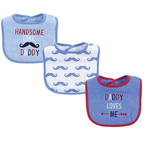 Luvable Friends Unisex Baby Cotton Terry Drooler Bibs with Fiber Filling