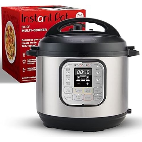 Instant Pot Duo 7-in-1 Mini Electric Pressure Cooker, Slow Rice Cooker, Steamer, Sauté, Yogurt Maker, Warmer & Sterilizer, Includes Free App with over 1900 Recipes, Stainless Steel, 3 Quart