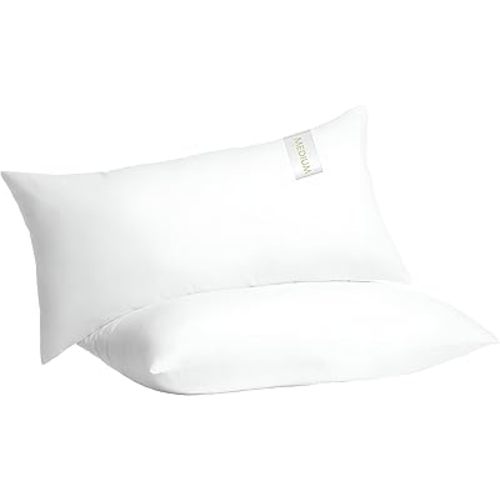 Digital Decor 100% Cotton Luxury Hotel Pillows Standard Size Set of 2, Cooling Hypoallergenic Down Alternative Bed Pillows for Sleeping, Medium Support for Side & Back Sleepers, Made in USA, 26" x 20"