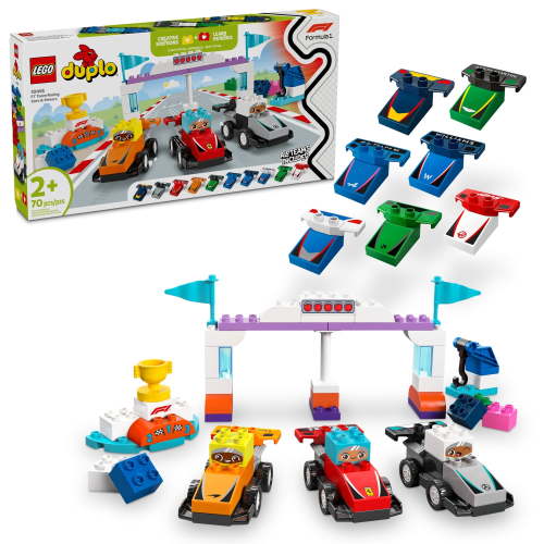 Free Shipping! LEGO DUPLO Town F1 Race Cars & Drivers Building Toy Playset for Toddlers Ages 2 Plus