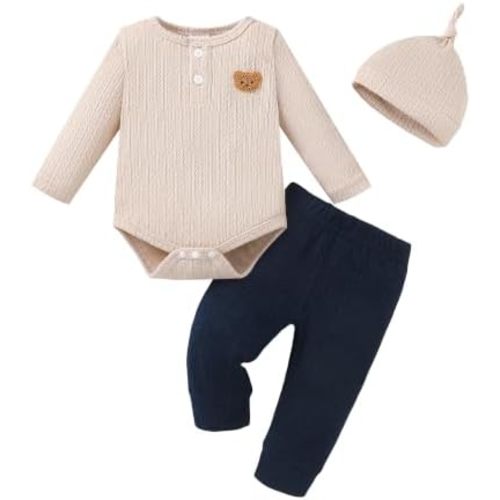 Renotemy Newborn Baby Boy Clothes Winter Outfit Essentials Preemie-12Months