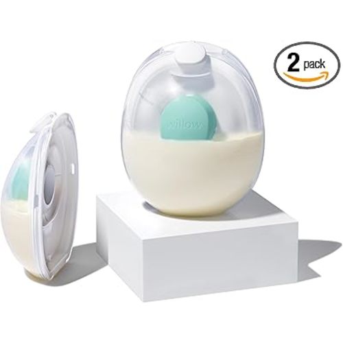 Willow Go - 5oz Reusable Milk Containers with Splash Guard - for use with Willow Go Hands Free Breast Pump