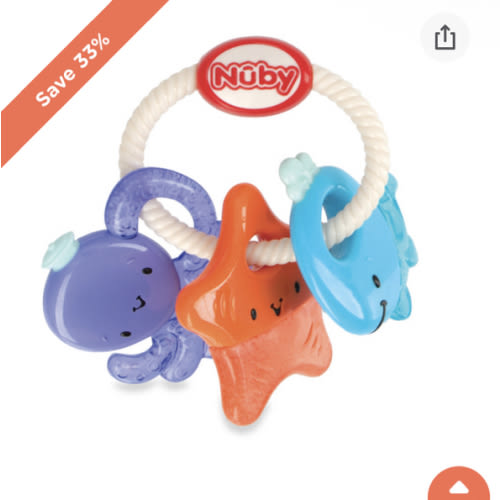 IcyBite Sea Teether Keys | Ocean-Inspired Teething Ring for Baby – Nuby