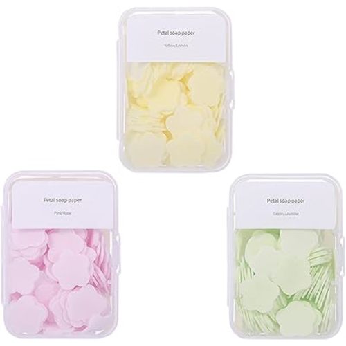 300pcs Portable Hand Washing Soap Sheets, Scented Mini Soap Sheets, Disposable Soluble Soap for Outdoor Travel, Camping, Hiking (Mix)