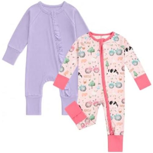 Bow Dream Bamboo Rayon Baby Pajamas Sleepers Newborn Rompers Infant Outfit