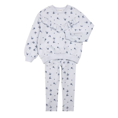 Ruffle Trim Sweatshirt & Leggings Set