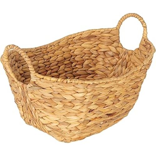 Household Essentials Water Hyacinth Basket with Handles