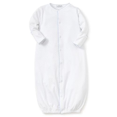 kissy kissy Baby Boys and Girls 100% Pima Cotton New Kissy Dots Print Convertible Nightgown | 100% Premium Pima Cotton, Night One-Piece Sleepwear