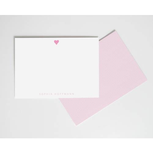 Personalized heart Stationery Set, Custom Thank You Notes, Heart thank you, Gifts for her, Custom Christmas Gifts