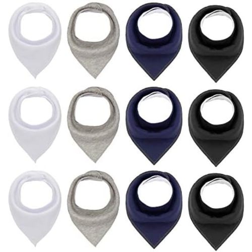 Maiwa Cotton Bandana Drool Bibs for Baby Girl Boys for Drooling and Teething for 8 Pack
