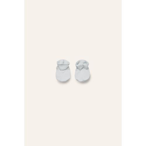 Organic Pima Cotton Baby Booties - Blue – Manymoons