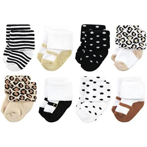 Hudson Baby Baby 8-pack Cotton Rich Newborn and Terry Socks
