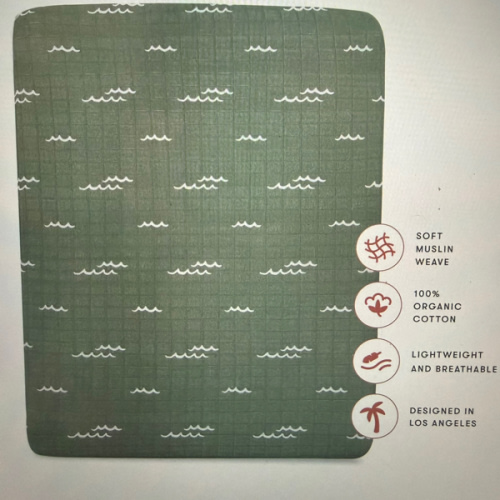 Babyletto All-Stages Midi Crib Sheet in GOTS Certified Organic Muslin Cotton