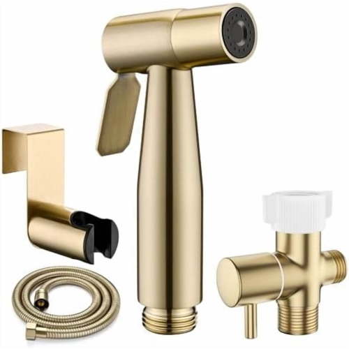 Gold Handheld Bidet Sprayer for Toilet, Jet Sprayer for Toilet Muslim Shower, Adjustable Bidets Attachment forToilet Feminine Wash
