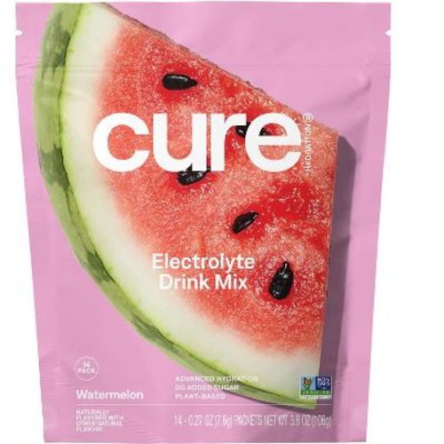 Cure Hydration Hydrating Electrolyte Mix, Watermelon, 14 Packets, 0.27 oz (7.6 g) Each