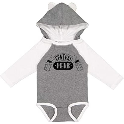 NorthStarTees Friends Tv Show Central Perk Long Sleeve Baby Onesie with Ears