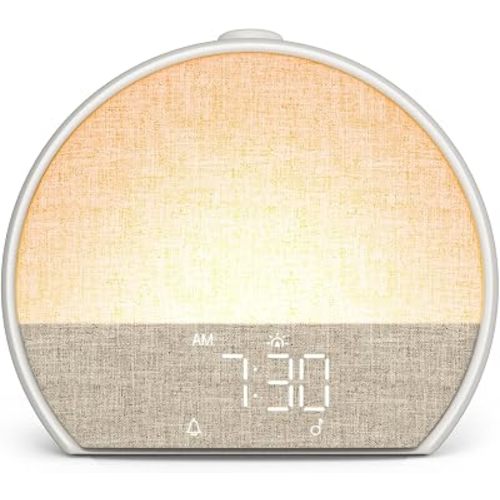 Premium Fabric Sunrise Alarm Clock Sleep White Noise Sound Machine
